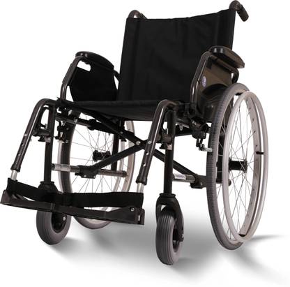 Vermeiren JAZZ S50 Economy Foldable Wheelchair with Safety Seat Belt, Sturdy Frame Manual Wheelchair