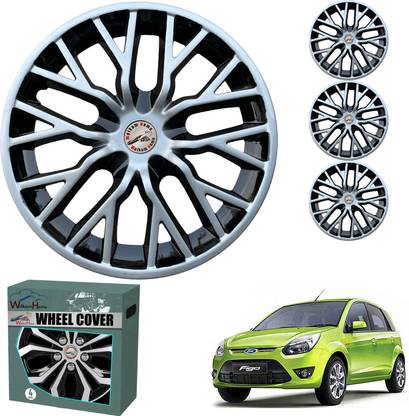 WolkomHome Car accessories Wheel cap, Hub Cap Delta Silver Black 14 Inch Wheel Cover For Ford Figo 1.2P Titanium MT