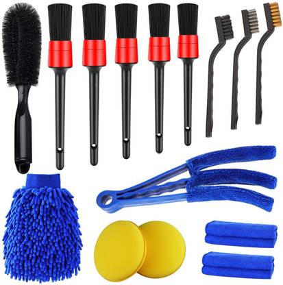 GRILAX 15 PCS Car Detailing Brush Set, Exterior Interior Car Detail Kit 15 PCS Car Detailing Brush Set Vehicle Interior Cleaner