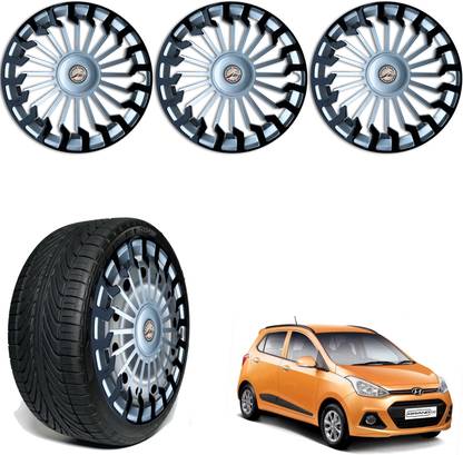 WolkomHome Car Accessories Wheel cap, Hub Cap 14 Inch Wheel Cover Sigma Black Silver SDR79 Wheel Cover For Hyundai Grand i10 Sportz