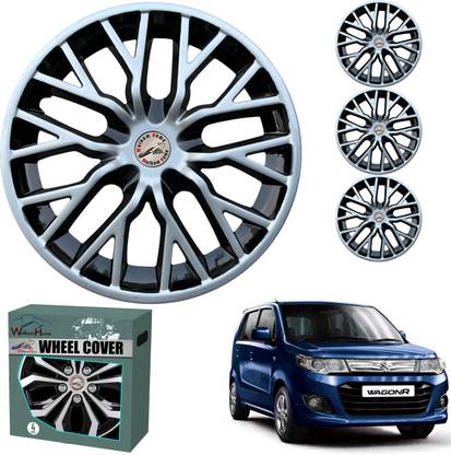 WolkomHome Car accessories Wheel cap, Hub Cap Delta Silver Black 13 Inch Wheel Cover For Maruti WagonR