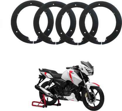 Sunriders Bike Wheel Cover 17 Inch For Tvs Apache Rtr 160 Black Half Pack of 4 Pc Wheel Cover For NA NA