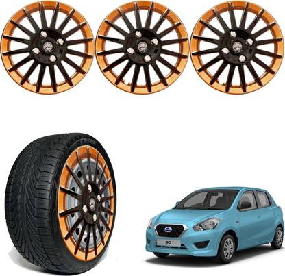 WolkomHome Car accessories Wheel cap, Hub Cap 13 Inch Multi Spike Black Copper CDR14 Wheel Cover For Datsun Datsun GO D Petrol