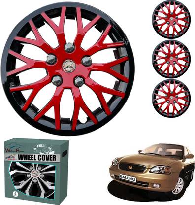 WolkomHome Car accessories Wheel cap, Hub Cap Phonix Black Red 13 Inch Wheel Cover For Maruti Baleno