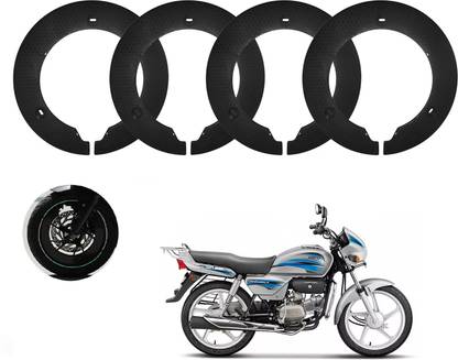 Classy Chic 18 Inch Half Disc Pro Wheel cover Pack of 4 ( Black) For Hero Splendor Wheel Cover For NA NA