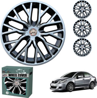 WolkomHome Car accessories Wheel cap, Hub Cap Delta Silver Black 15 Inch Wheel Cover For Maruti SX4 1.2L (D)