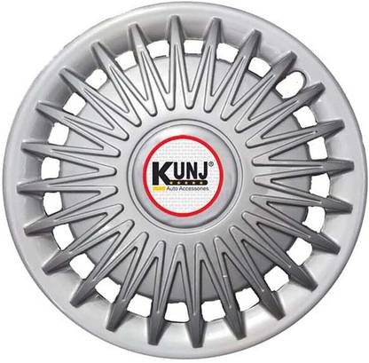 Kunj Autotech 13 Inch Wheel Cover Silver Color Rush Wheel Cover For Universal For Car Universal For Car