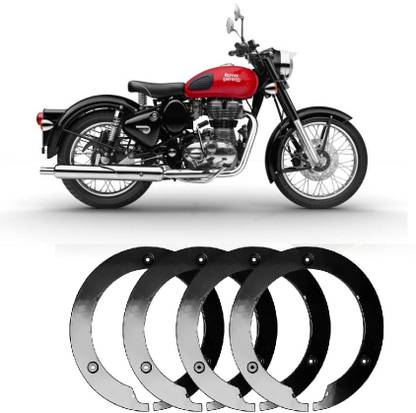 Sunriders Royal Enfeild Classic 350 , 500 Bike Wheel Cover 18 Inch 4 pc ( Black) Wheel Cover For NA NA