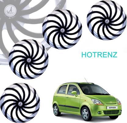 HOTRENZ CAR WHEEL CAP/ WHEEL COVER SNAKE-B DEGINE "SILVER_BLACK_COLOUR" 13 INCH Wheel Cover For Chevrolet Spark, Indica, Eeco, Alto K10, Esteem, i10, Accent, Zen Estilo, Wagon R LXI, A-Star