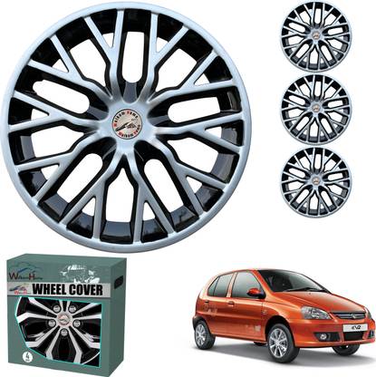WolkomHome Car accessories Wheel cap, Hub Cap Delta Silver Black 13 Inch Wheel Cover For Tata Indica