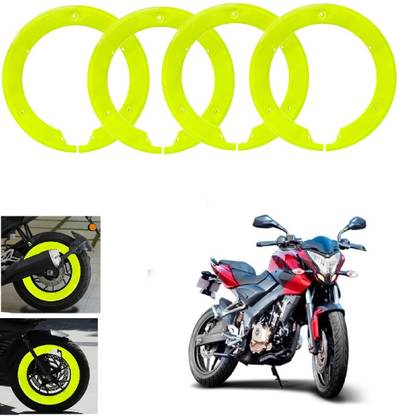 Sunriders Bike Wheel Cover 17 Inch For Bajaj Ns 200 Green Pack of 4 Pc Wheel Cover For NA NA