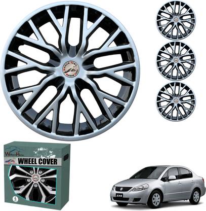 WolkomHome Car accessories Wheel cap, Hub Cap Delta Silver Black 15 Inch Wheel Cover For Maruti SX4