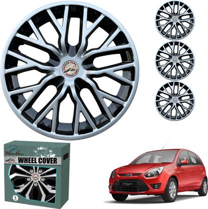 WolkomHome Car accessories Wheel cap, Hub Cap Delta Silver Black 14 Inch Wheel Cover For Ford Figo 1.2P Base MT