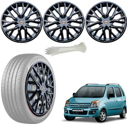 WolkomHome Wheel cap, Hub Cap WheelCover Full Black Car Accessories 15 Inch Wheel Cover For Maruti Wagon R AX