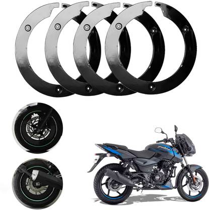 Sunriders Bike Wheel Cover 17 Inch For Bajaj Pulsar 150 Black Setof 4 Pc Wheel Cover For NA NA