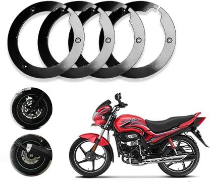 Sunriders Pro Disc Bike Wheel Cover 18 Inch Set of 4 (Black) Hero Passion Plus , Pro Wheel Cover For NA NA