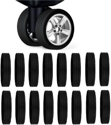 TRUJVE 16pcs Silicone Travel Luggage Wheel Cover Anti Scratch or Office Chair Caster Wheel Cover For NA NA