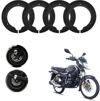 Sunriders Bike Wheel Cover 17 Inch For Bajaj Platina Black Half Pack of 4 Pc Wheel Cover For NA NA