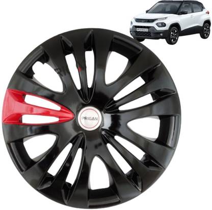 PRIGAN Etga Black Red 15 Inch For Punch Wheel Cover For Tata Universal For Car