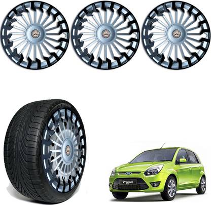 WolkomHome Car Accessories Wheel cap, Hub Cap 14 Inch Wheel Cover Sigma Black Silver SDR66 Wheel Cover For Ford Figo 1.2P Titanium MT