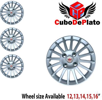 CuboDePlato CamrrySlvr_14In_I20_Elite Wheel Cover For Hyundai Elite i20 Asta 1.2
