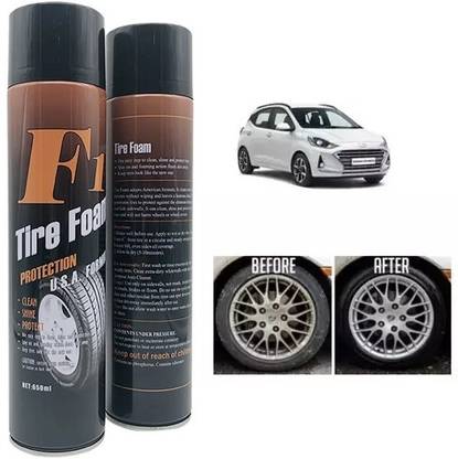 My Machine Tyre/Tire Foam Easy to use Aerosol Tire foaming for Glossy, Rich Black Tires 650 ml Wheel Tire Cleaner
