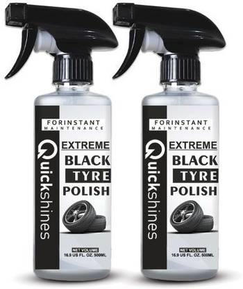 Quickshines Extreme Black Tyre Polish (Pack of 2, 500ml Each) 1000 ml Wheel Tire Cleaner