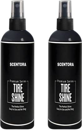 Shineshake Tire Shine Polish with foam applicator pad for Cars & Bikes, Original Back 200 ml Wheel Tire Cleaner