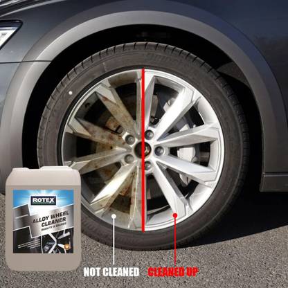 Rotex Premium Alloy Wheel Cleaner For Deep Clean Restores Shine, Removes Dirt 5 L Wheel Tire Cleaner