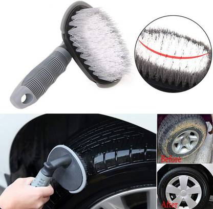 wynyc Car Tire & Wheel Brush Soft Rubber Wash Tool 0 ml Wheel Tire Cleaner 0 ml Wheel Tire Cleaner