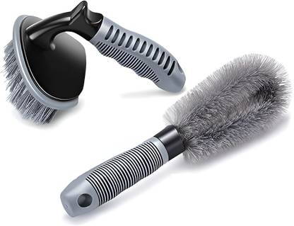Glitzn 2Pcs Alloy Wheel Cleaning Brush, Rim Cleaner for Your Car 0 ml Wheel Tire Cleaner