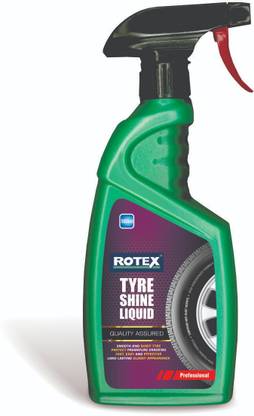 Rotex Quality Assured Tyre Shine Liquid Smooth, Glossy & Shiny Car Tires 500 ml Wheel Tire Cleaner