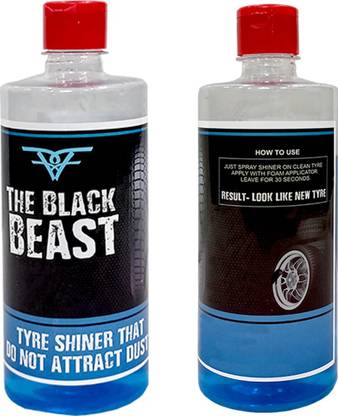THE BLACK BEAST All Wheel And Tyre Shiner Long Lasting 400 ml Wheel Tire Cleaner