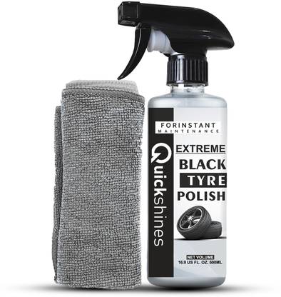 Quickshines Ultimate Black Tyre Polish Restores Glossy Black Finish 500 ml Wheel Tire Cleaner