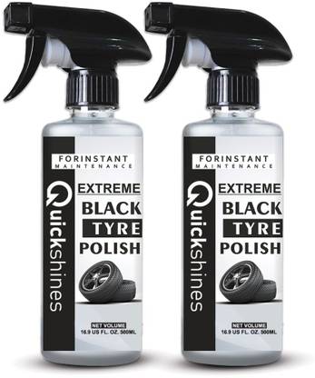 Quickshines Car Tyre Polish Restores Glossy Black Finish | Long-Lasting Shine & Protection 500 ml Wheel Tire Cleaner
