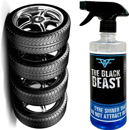 THE BLACK BEAST Tyre Shiner For All Cars & BIkes 400 ml Wheel Tire Cleaner