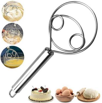 HM EVOTEK Dough Hand Whisker for Egg, Biscuit, Bread, Pastry, Pizza Dough Maker Mixer K1 Stainless Steel Coil Whisk