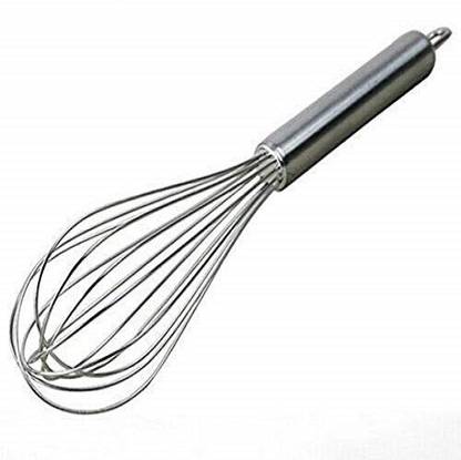 MORIVYA Egg Whisker with Pipe Handle Steel, Stainless Steel Balloon Whisk