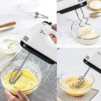 Nutts Electric 7 Speed Hand Mixer Stainless Blender Stainless Steel Spiral Whisk