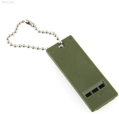 FLYTOP Whistle High Sound for Outdoor Survival with Chain Three Tube High and Whistle Pealess Whistle