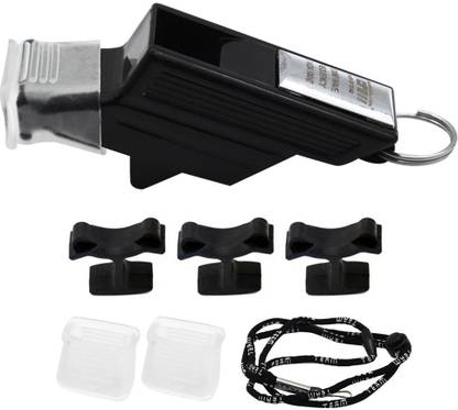 Qpets Sports Whistle with Lanyard for Coach Referee Football Boxing and Gym Teacher Pealess Whistle