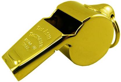 Add Gear Joseph Hudson's ACME THUNDERER Brass Finish Yellow Refree / Army Pea Whistle