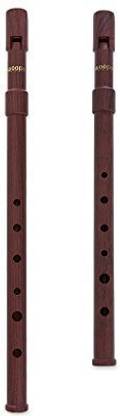Woodi Set of 2 Irish Whistle Wood Grain Key of C & Key of D Tin Whistle Penny Whistle Squeeze Whistle
