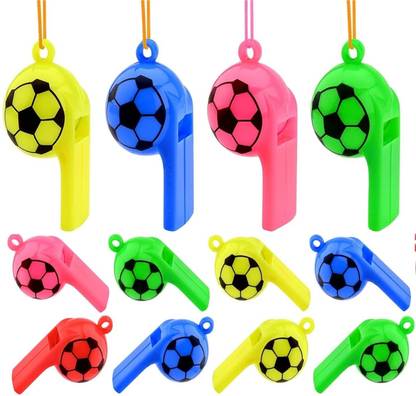 Birthday Popper Football Design Whistle as Birthday Return Gift for Kids Pealess Whistle