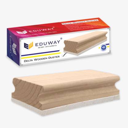 Eduway Non Magnetic Regular Wooden Duster Dirtproof Perfect Clean For Blackboard & Durable|Ideal for Teacher, Office, Kids|Pack of 1 Dusters