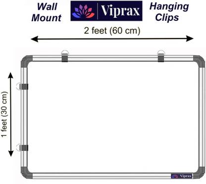 Viprax Reversible Melamine Genius Non-magnetic 1x2 Feet (Pack of 1) Chalkboard Whiteboards