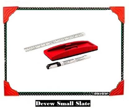 Devew Non Magnetic Plastic 8x11 Inch Slate Combo One Side Marker and Reverse Side Chalk Board Whiteboards and Duster Combos