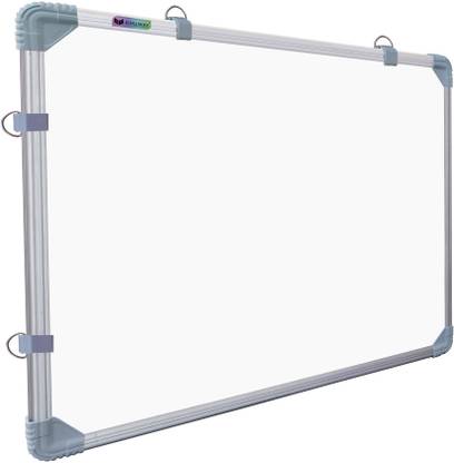 Eduway Non Magnetic 1.5x2 Feet Double-Sided Whiteboard and Chalkboard with Sliding Hanging Clips Whiteboards