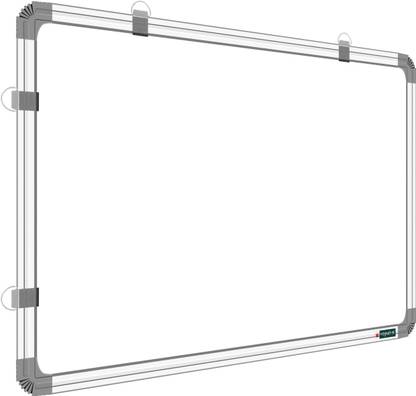 ShelfKing Non Magnetic 1.5X2 Feet Double Sided Whiteboard & Chalkboard, Pack Of 1 Whiteboards