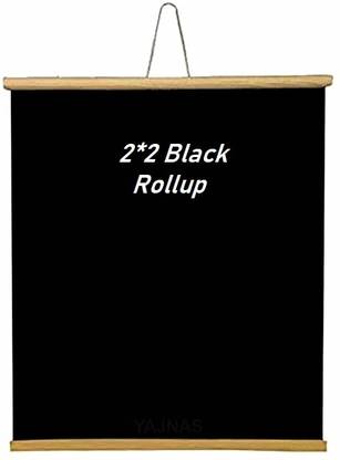 Saawariya Study Point Regular 2*2 Feet Non-Magnetic Rollup Wooden Black Chart Blackboards